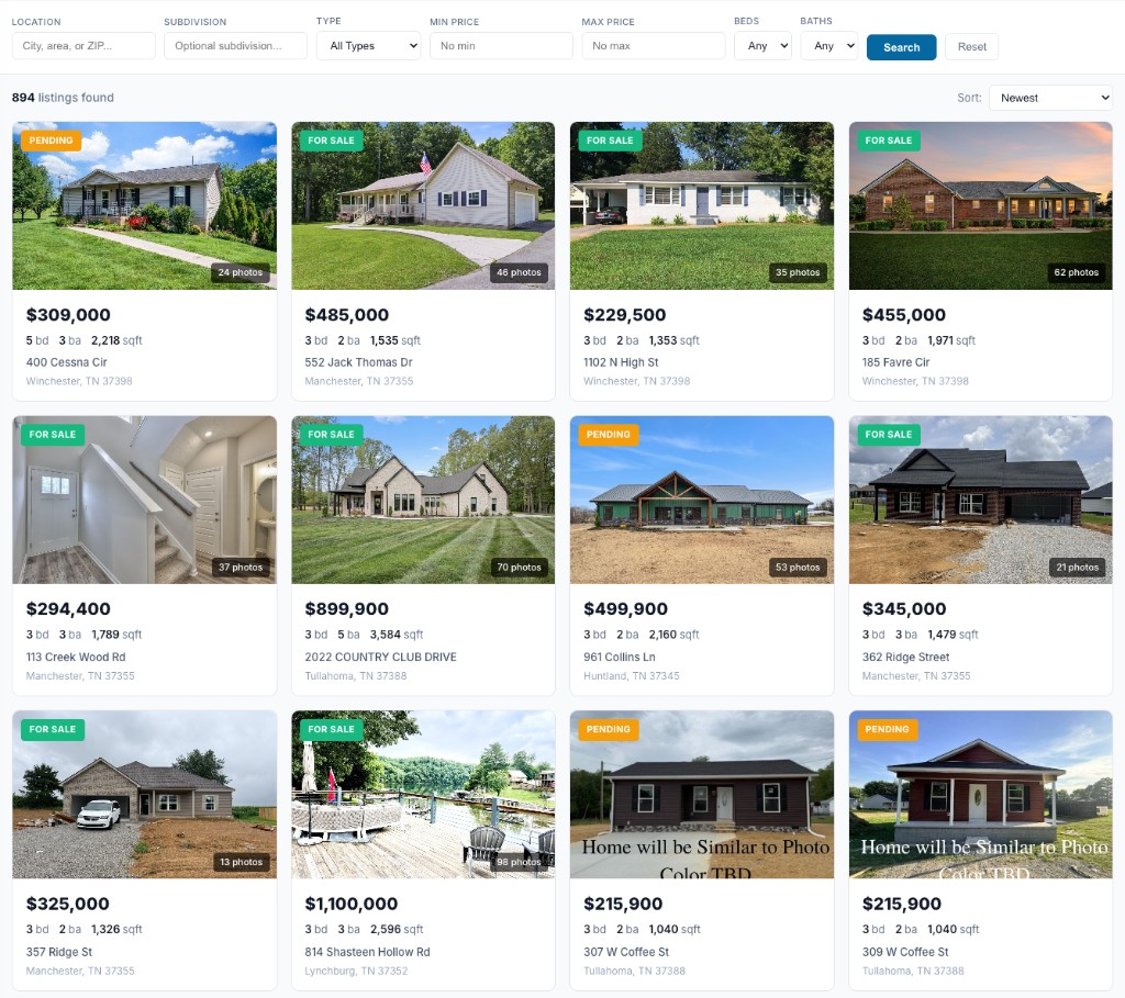 CloseDaily IDX website search results used for trackable real estate search links and buyer campaigns