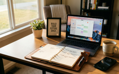 Real estate agent scheduling their daily prospecting activities