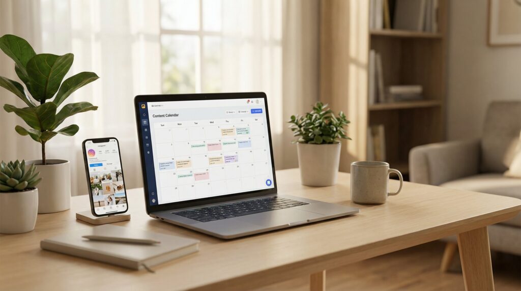 AI Content Studio generating social posts emails and listing descriptions
