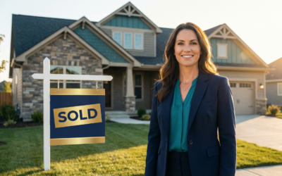 Listing agent presenting a property marketing plan to sellers