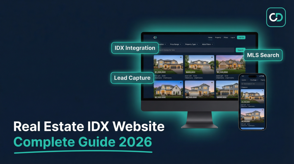 Real estate IDX website with MLS search lead capture and IDX integration 2026