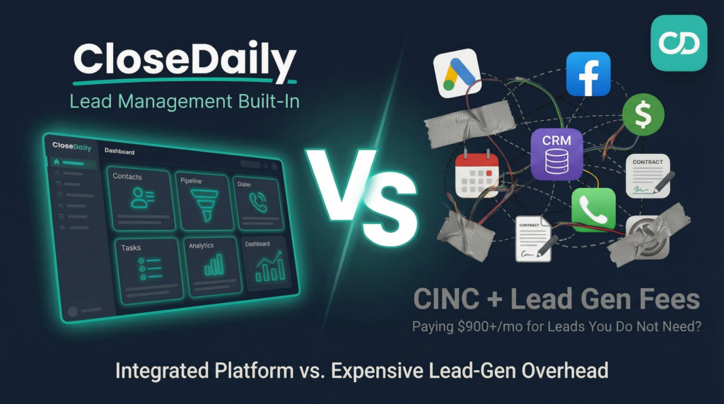 Lead Management Built-In vs CINC + Lead Gen Fees / Paying $900+/mo for Leads You Don't Need?