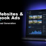 IDX websites and Facebook ads featured image with dark lead generation dashboard and CloseDaily branding
