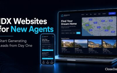 IDX website for new real estate agents showing property search on laptop and mobile