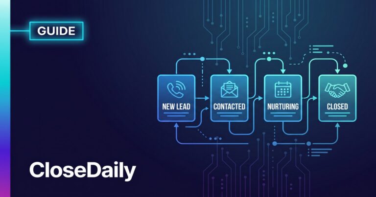 Real estate agent following up with leads using a CRM system