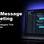 Real estate text message marketing featured image with dark SMS dashboard and CloseDaily branding