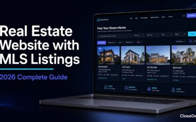 Real estate website with MLS listings showing IDX property search and listing cards