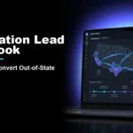 Relocation Lead Playbook featured image with a dark real estate technology dashboard and CloseDaily branding