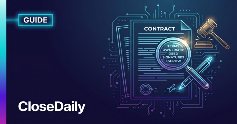Real estate agent reviewing a purchase contract document