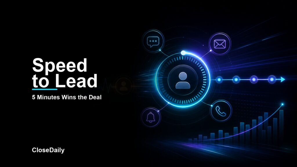 Speed to lead real estate visual with response timer lead alert and follow up workflow for agents