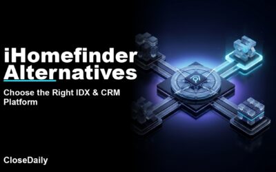 iHomefinder Alternatives featured image with IDX compass rose and branching choice lanes and CloseDaily branding
