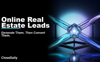 Online Real Estate Leads featured image with owned-earned-paid data rivers and CloseDaily branding