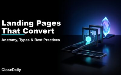 Landing Pages That Convert featured image with architectural conversion runway and CloseDaily branding