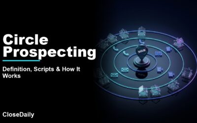 Circle Prospecting featured image with concentric neighborhood prospecting rings and CloseDaily branding