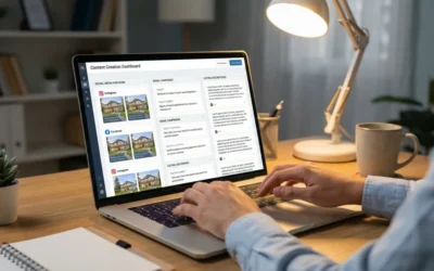 CloseDaily Content Studio creating social posts emails and listing descriptions